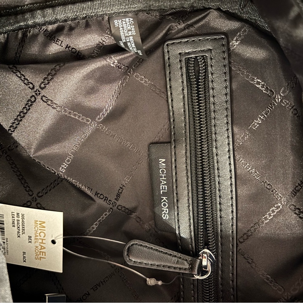 Michael Kors Pebbled Black Backpack - Picture 6 of 6